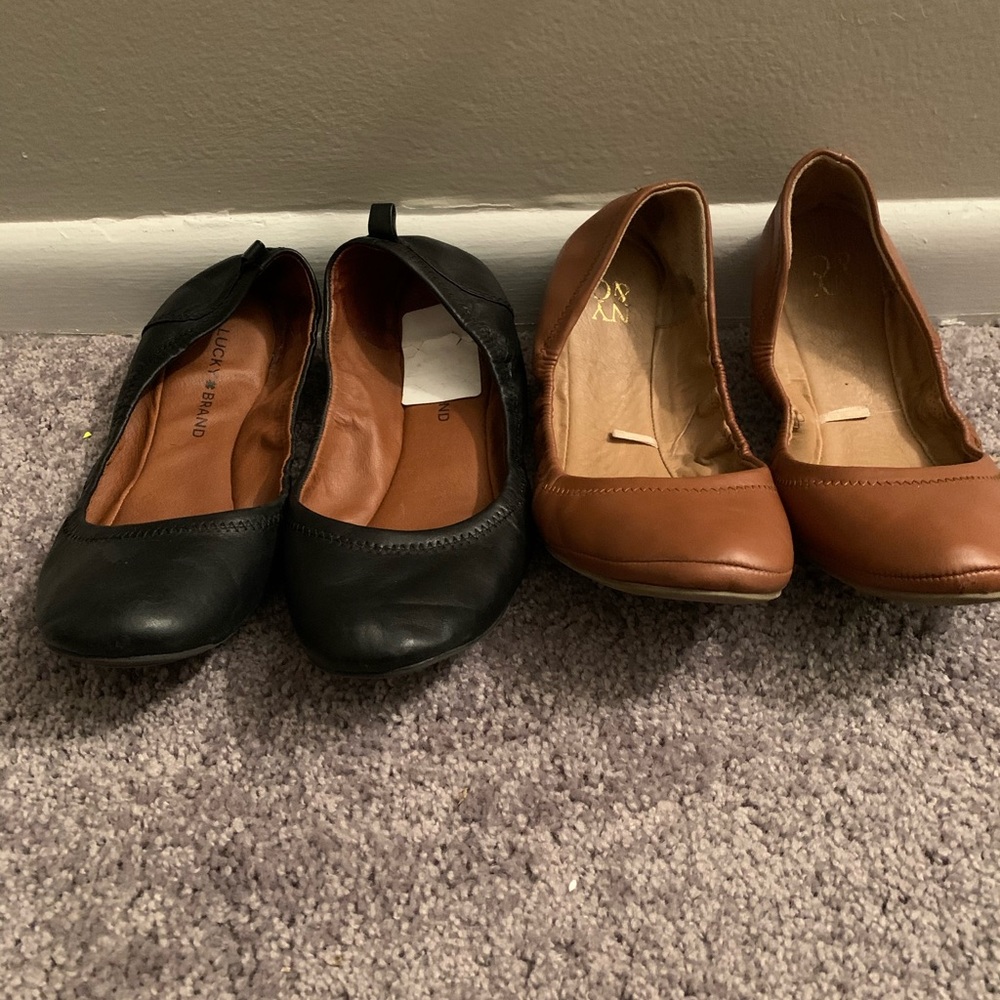 Leather flats